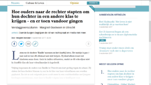 Ouders naar de rechter om dochter in andere klas te krijgen - Conflict in het onderwijs