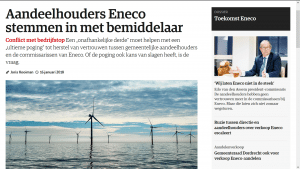 Bemiddelaar voor diep conflict Eneco